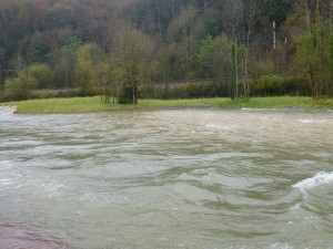 Des dépôts alluvionnaires dignes d'une rivière qui reprend vie sur un parcours où elle a été contrainte pendant plus d'un siècle et demi !